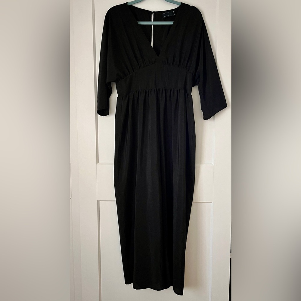 ASOS DESIGN kimono sleeve culotte jumpsuit in black